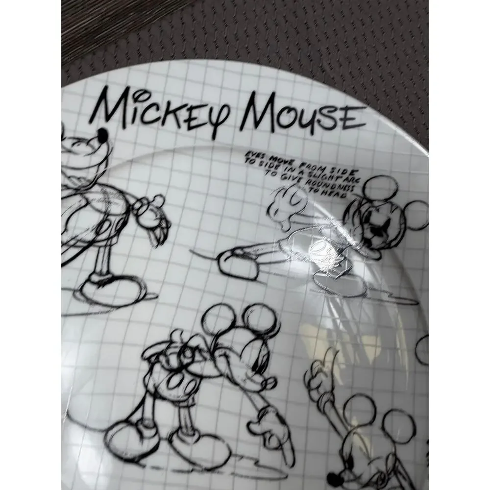 Mickey Mouse Sketchbook Dinner Plate 10.5” NEW